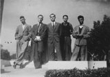 The foreigners in my first year Aurora University Engineering class. I am on the left (1947).