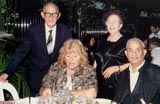 Seated are cousin Solly Gazal and his wife Jaffa, Standing are my mother's brother Ezekiel and his wife Rena, in Israel. (1990)